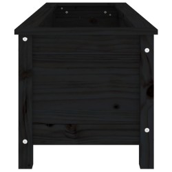Lit surélevé de jardin noir 119,5x40x39 cm bois de pin massif 