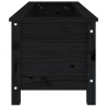 Lit surélevé de jardin noir 119,5x40x39 cm bois de pin massif 