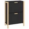 Armoire à chaussures Noir 57,5x33x80 cm Bois d'ingénierie 
