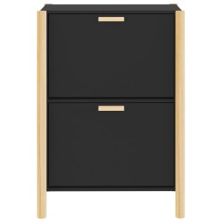 Armoire à chaussures Noir 57,5x33x80 cm Bois d'ingénierie 