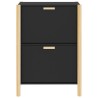 Armoire à chaussures Noir 57,5x33x80 cm Bois d'ingénierie 