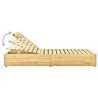 Chaise longue double et coussins bordeaux Bois de pin imprégné 