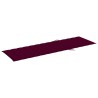 Chaise longue double et coussins bordeaux Bois de pin imprégné 