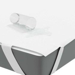 Protège-matelas blanc 160x220 cm imperméable 