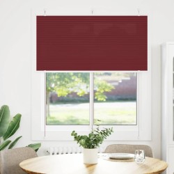 Store plissé rouge bordeaux 115x100 cm largeur du tissu 114,4cm 