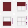 Store plissé rouge bordeaux 115x100 cm largeur du tissu 114,4cm 