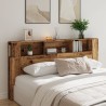 Armoire de tête de lit vieux bois 200x18,5x102,5 cm 