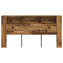 Armoire de tête de lit vieux bois 200x18,5x102,5 cm 