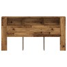 Armoire de tête de lit vieux bois 200x18,5x102,5 cm 