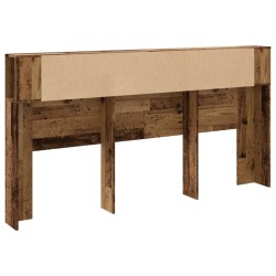 Armoire de tête de lit vieux bois 200x18,5x102,5 cm 