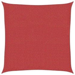 Voile d'ombrage 160 g/m² Rouge 7x7 m PEHD 