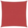Voile d'ombrage 160 g/m² Rouge 7x7 m PEHD 