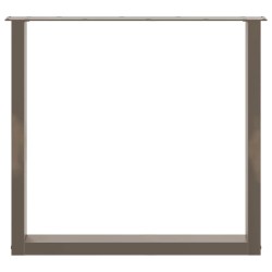 Pieds de table à manger en U 2 pièces Acier naturel 80 x (72-73) cm Acier 