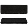 Tapis d'escalier 15 pcs 65x21x4 cm Noir 
