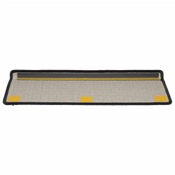 Tapis d'escalier 15 pcs 65x21x4 cm Noir 