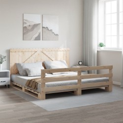 Cadre de lit sans matelas avec tête de lit 200x200 cm 