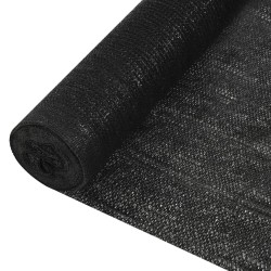 Filet brise-vue Noir 1,2x10 m PEHD 150 g/m²  