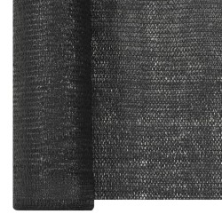 Filet brise-vue Noir 1,2x10 m PEHD 150 g/m²  