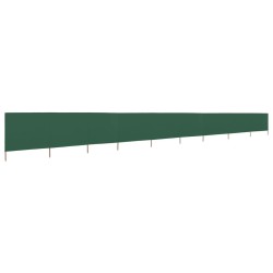Paravent 9 panneaux Tissu 1200 x 80 cm Vert 