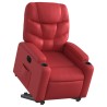 Fauteuil inclinable électrique rouge similicuir 
