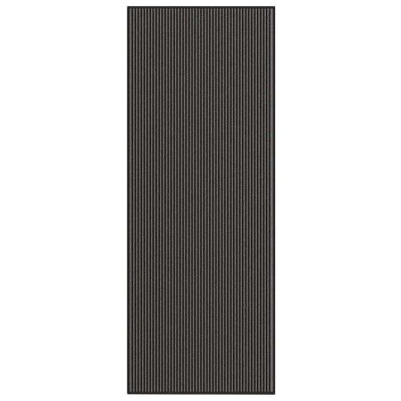 Paillasson noir et gris à rayures 115x300 cm 