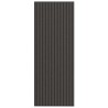 Paillasson noir et gris à rayures 115x300 cm 