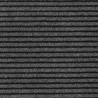 Paillasson noir et gris à rayures 115x300 cm 