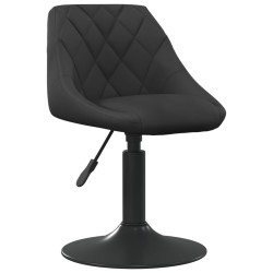 Chaises pivotantes à manger lot de 6 noir velours 