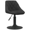 Chaises pivotantes à manger lot de 6 noir velours 