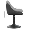 Chaises pivotantes à manger lot de 6 noir velours 