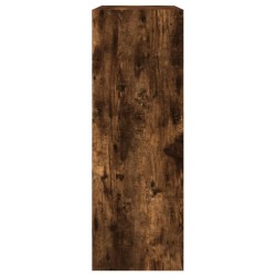 Armoire à chaussures chêne fumé 80x34x96,5 cm bois d'ingénierie 
