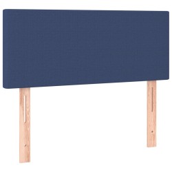 Sommier à lattes de lit avec matelas Bleu 90x200 cm Tissu 