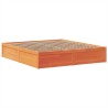 Cadre de lit sans matelas cire marron 200x200cm bois pin massif 