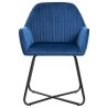 Chaises à manger lot de 4 Bleu Velours 