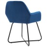 Chaises à manger lot de 4 Bleu Velours 