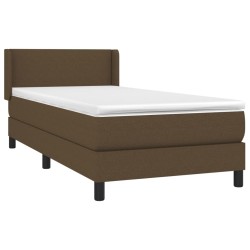 Sommier à lattes de lit avec matelas Marron foncé 80x200 cm 