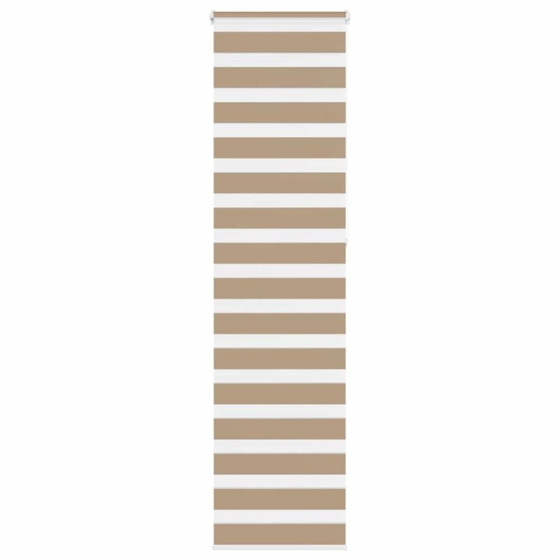 Store zèbre marron sable largeur du tissu 50,9 cm polyester 