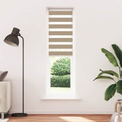 Store zèbre marron sable largeur du tissu 50,9 cm polyester 