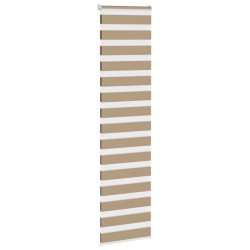 Store zèbre marron sable largeur du tissu 50,9 cm polyester 