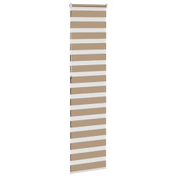 Store zèbre marron sable largeur du tissu 50,9 cm polyester 