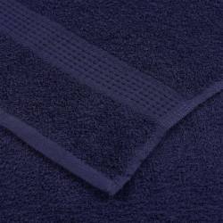 Serviettes de douche 2 pcs bleu marine 70x140 cm 100% coton 