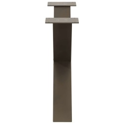 Pieds de table basse en forme de X, 2 pièces, acier naturel, 70 x (42-43) cm 