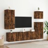 Meubles TV muraux 2 pcs chêne fumé 80x30x41 cm 