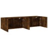 Meubles TV muraux 2 pcs chêne fumé 80x30x41 cm 