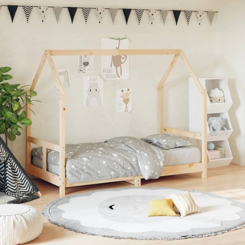 Cadre de lit pour enfant 80x160 cm bois de pin massif 