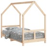Cadre de lit pour enfant 80x160 cm bois de pin massif 