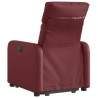 Fauteuil inclinable électrique rouge bordeaux similicuir 