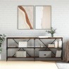 Table console chêne fumé 180x30x75 cm bois d'ingénierie et fer 