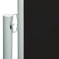 Auvent latéral rétractable de patio 117x600 cm Noir 