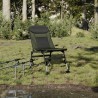 Chaise de pêche avec pieds à boue réglables pliable vert 